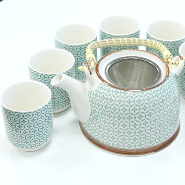 Herbal Teapot Set - Green Mosaic-