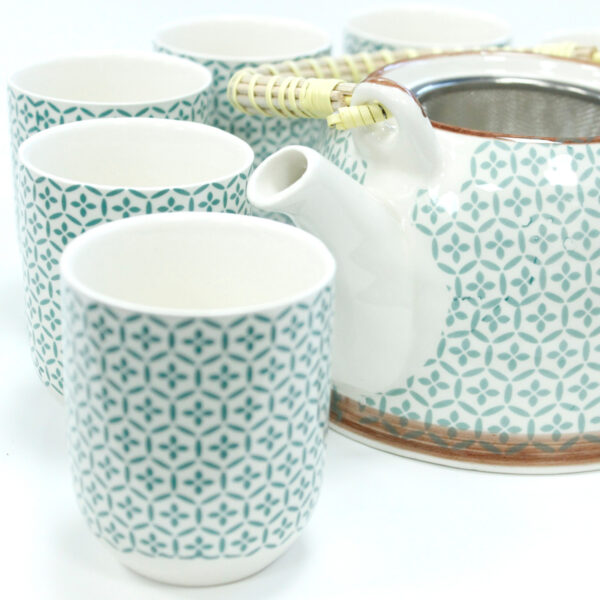 Herbal Teapot Set - Green Mosaic-1