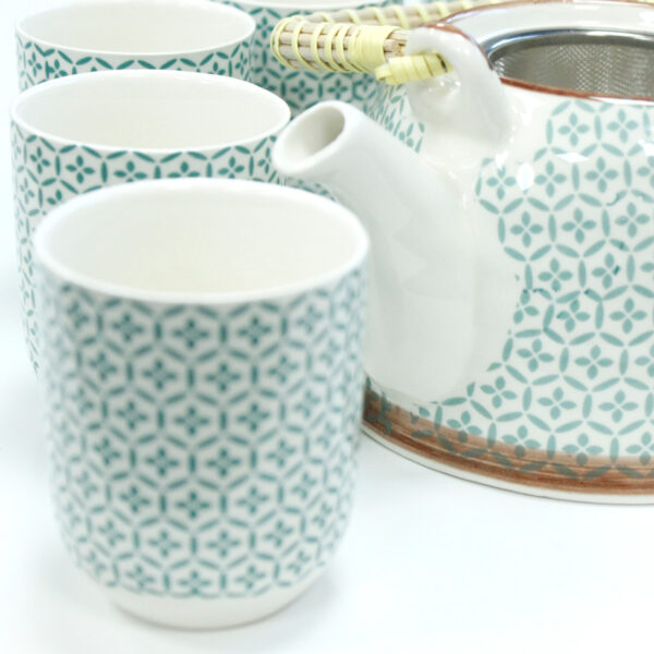 Herbal Teapot Set - Green Mosaic-3